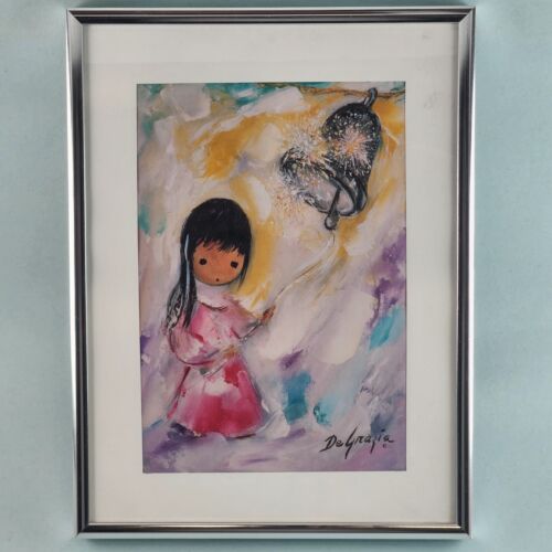 La Campania de Esperanza BELL OF HOPE Framed Matted Print by Ted DeGrazia 12x9