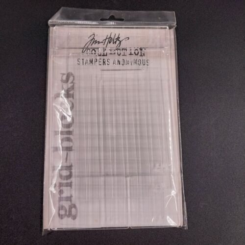 Tim Holtz Acrylic Clear Grid Blocks for Cling Mount Stamps Unopened 9 Blocks