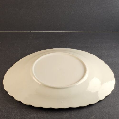 Blue Ridge Southern Pottery Oval Platter 12" Poinsettia Vintage