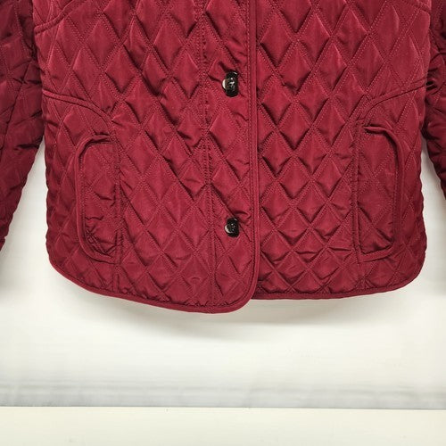 Gallery Women's Red Quilt Jacket Eyelet Closure Side Pocket 1X Long Sleeve China