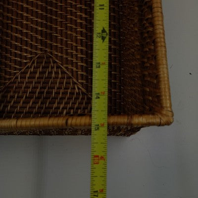 Artifacts Tava Handwoven Rattan Storage Basket Medium 14"x10"x6" Box Decor