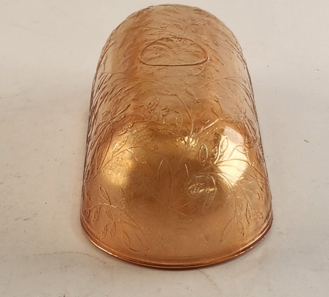 Jeanette Glass Butter Dish Lid ONLY Louisiana Marigold Flora Gold Vintage