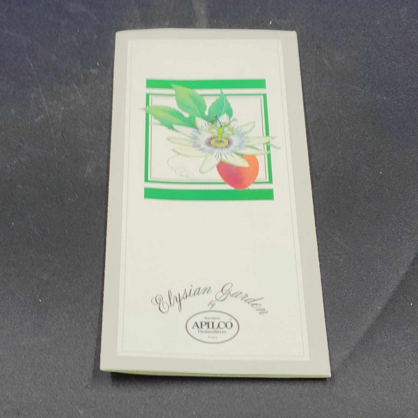 Apilco Elysian Gardens 11" Square Baker Roaster Porcelain Fruit Design France