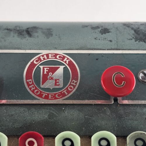 F & E Check Protector Hedman Company Printer Mechanical Office Equipment