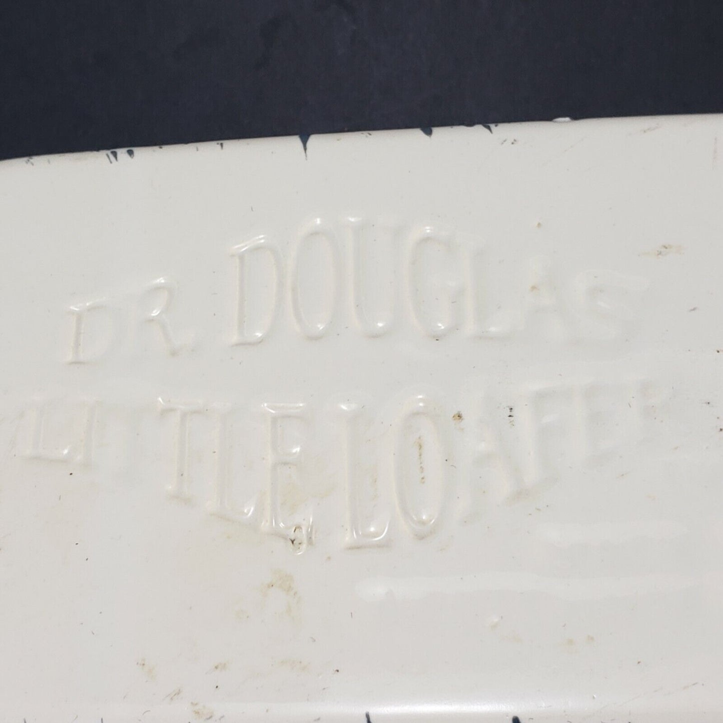 Dr Douglas Wonder Little Loafer Bread Baking Pan Blue Splatter Ware Vintage 8¾"