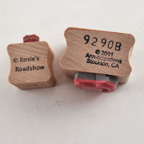 Lot of 12 Wooden Mounted Rubber Stamps Flowers Baskets Hearts and Animals VTG