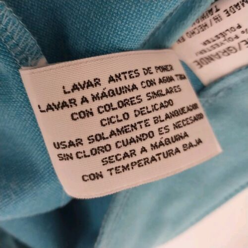 Kathy Ireland Blue Faux Sued Polyester Tank Top Size Large V neck Pull Over