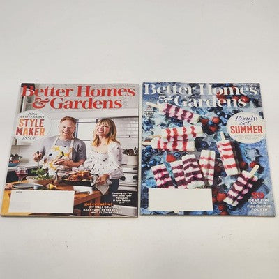 Better Homes and Gardens Magazine By Meredith Lot of 2 May and July 2021 Edition