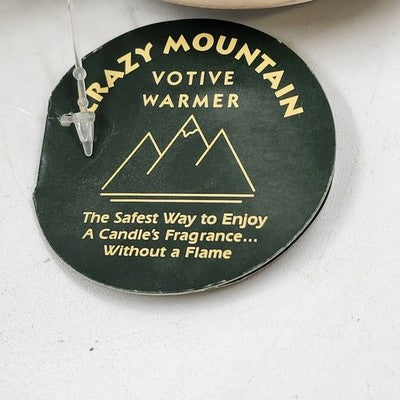 New Crazy Mountain Votive Warmer w Snowman Design 100% UL Approved Vintage China