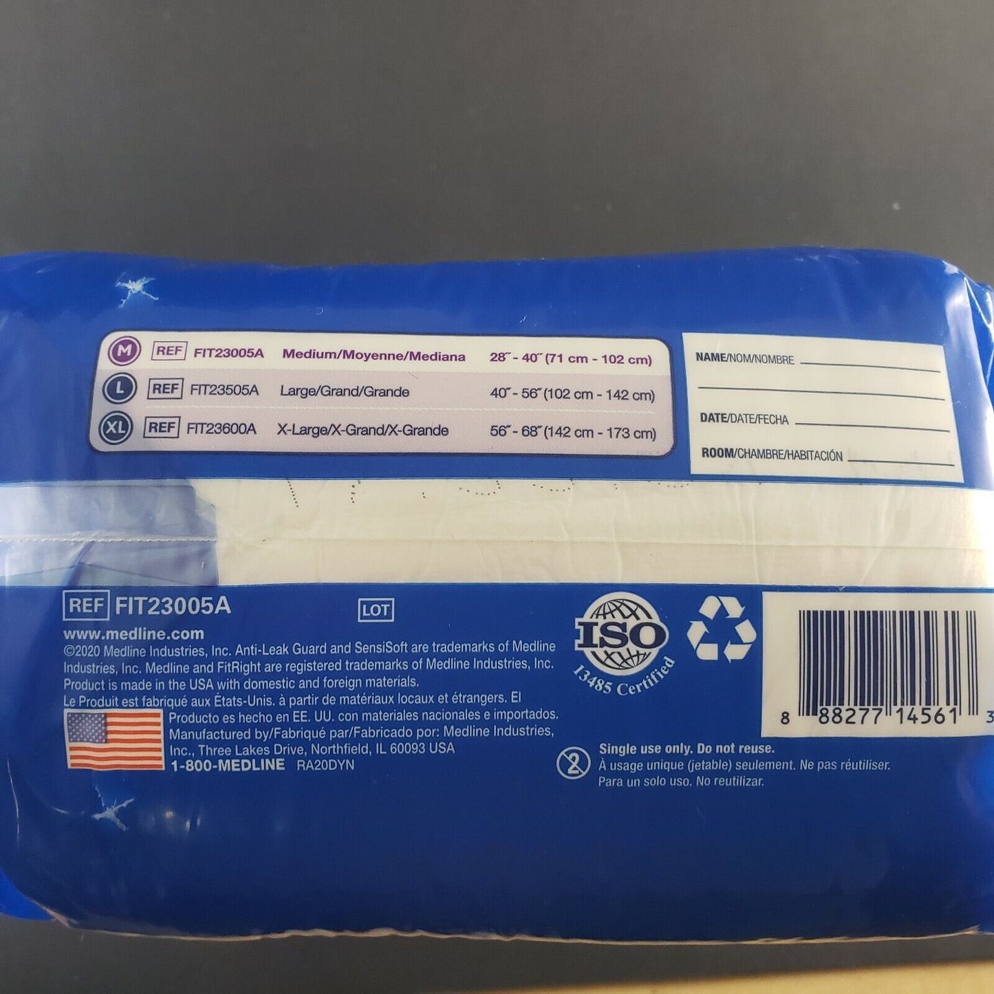 Medline FitRight Ultra Protective Underwear Medium 28-40" Waist 20 Pack #2847
