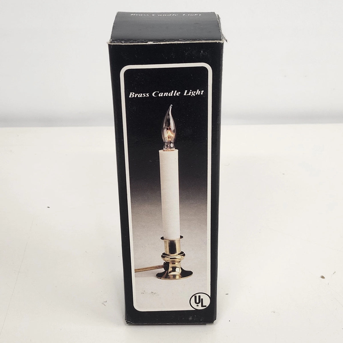 Kris Kringle Brass Candle Lights Pair Electric Window Candles Boxed Vintage