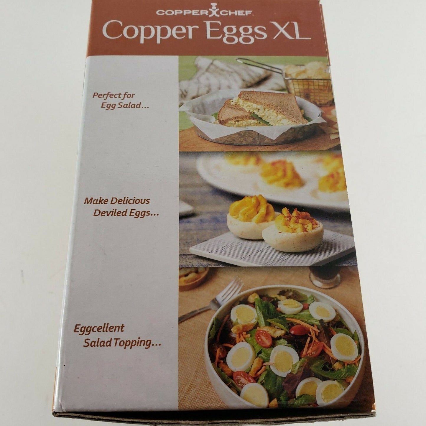 Copper Chef Copper Eggs XL Non Stick Coating 4 Cookers Hard Boiled Eggs No Shell