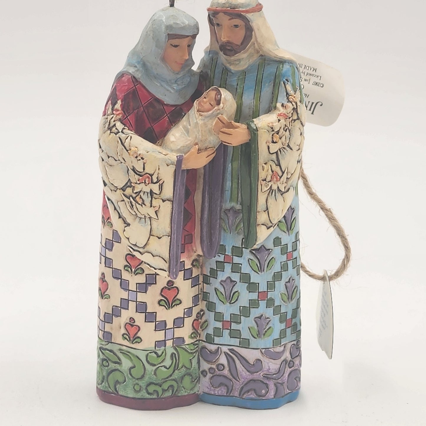 Jim Shore Holy Family Hanging Ornament Christmas Nativity 5" Resin 2007
