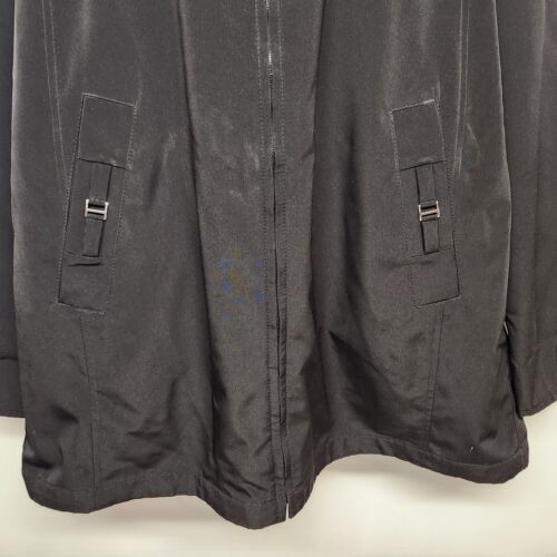 Fleet Street Reversible Women's Hooded Coat Beige/Black Full Zip Size Medium