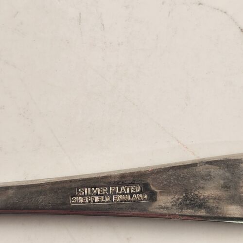 Salad Server Set Fork Spoon Sheffield England Silverplated Vintage 9.25"