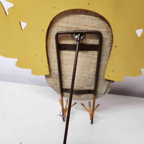 Harvest Yard Art Decor Turkey Leaf Tailfeathers Wood Hardboard Metal Spike Base