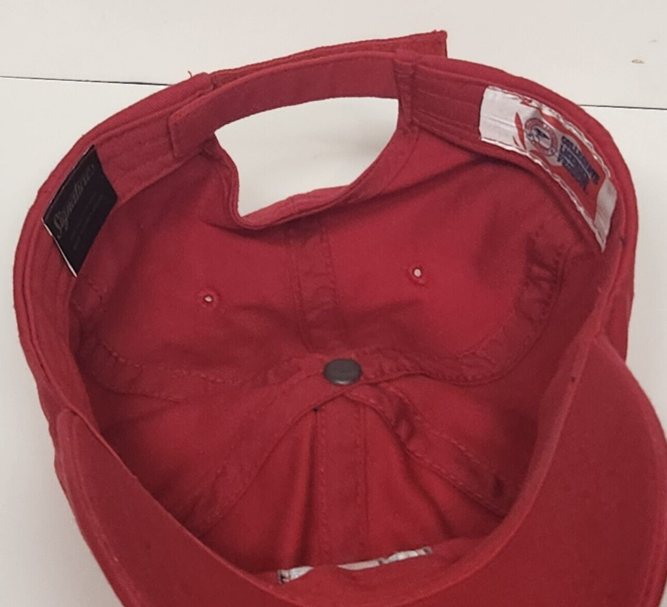 Block O Ohio State Buckeyes Red Hat Hook Loop Size Adjustment Cap NCAA Vintage