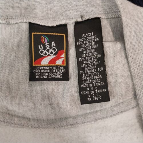 J.C. Penney USA Olympic Apparel Gray Cardigan Sweatshirt Long Sleeve Buttons