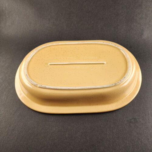 Treasure Craft Wildflower Oval Divided Tan Serving Dish 869/870 12" x 8" Size