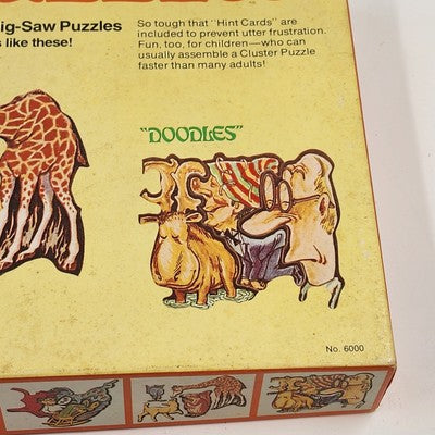 Cadaco Cluster Puzzle Figments Animals & Doodles 1977 Vintage Complete Set
