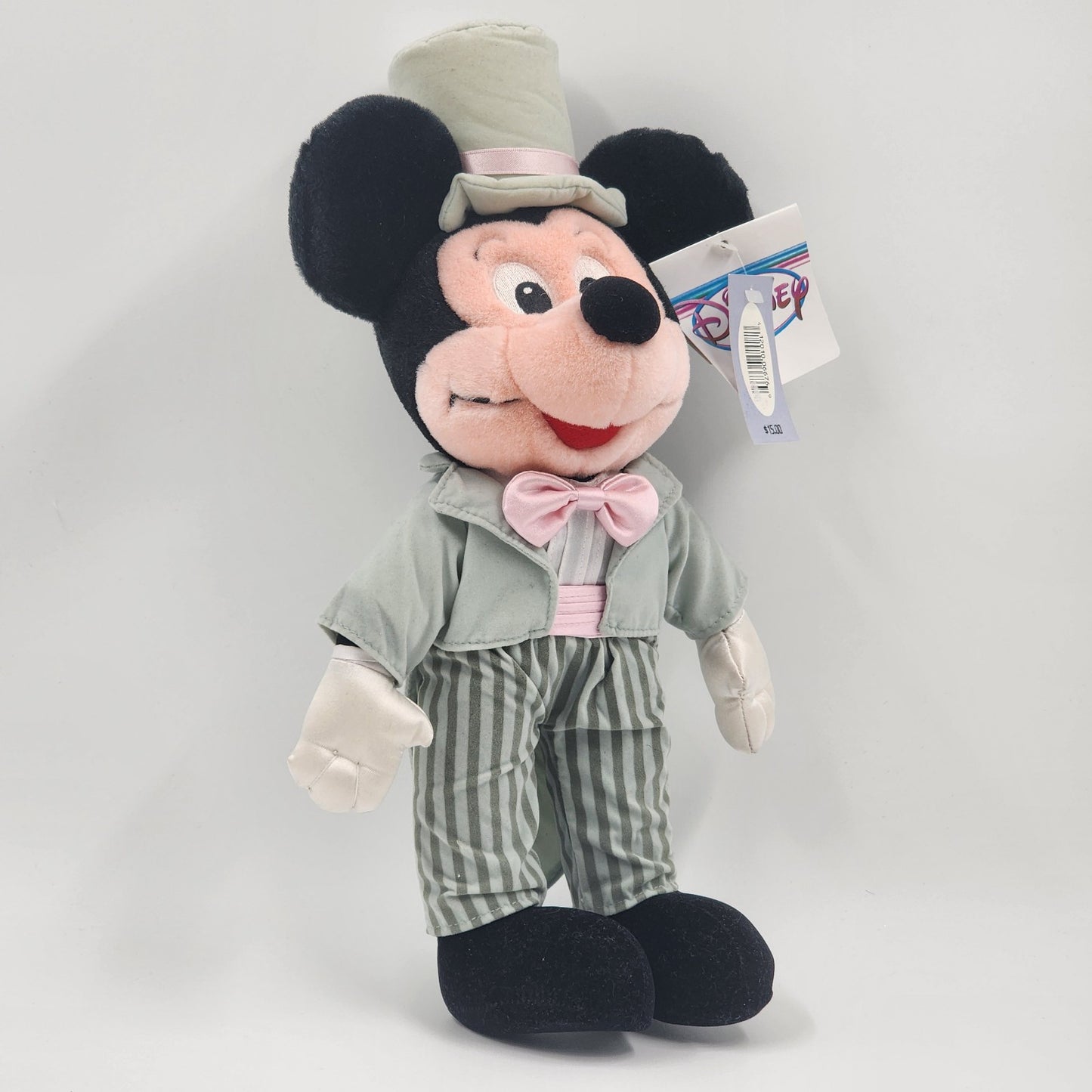 Walt Disney Mickey Mouse Groom Wedding Plush Tuxedo Top Hat Tie Stuffed Toy 12"