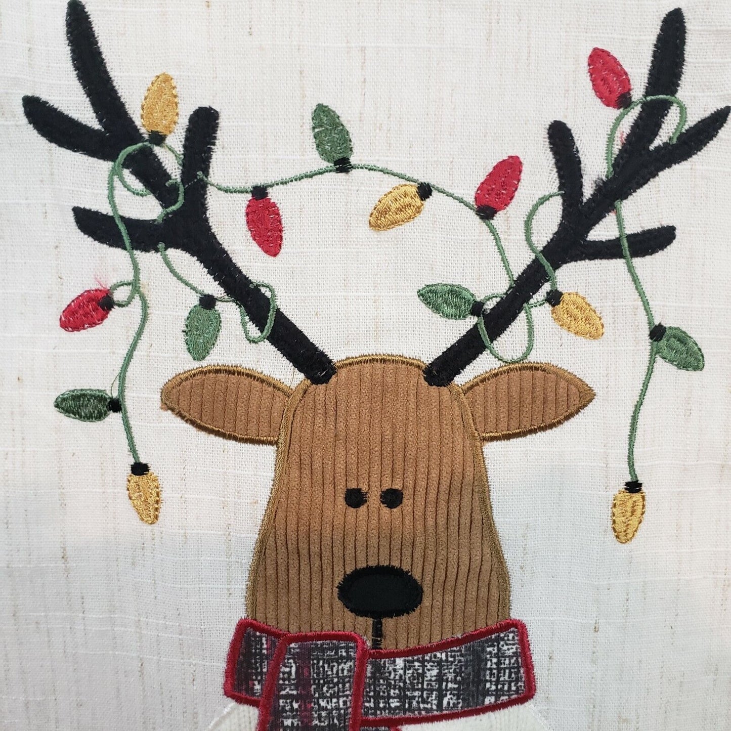 Nicole Miller Christmas Reindeer Table Runner New 14" x 72" Legs Over the Ends
