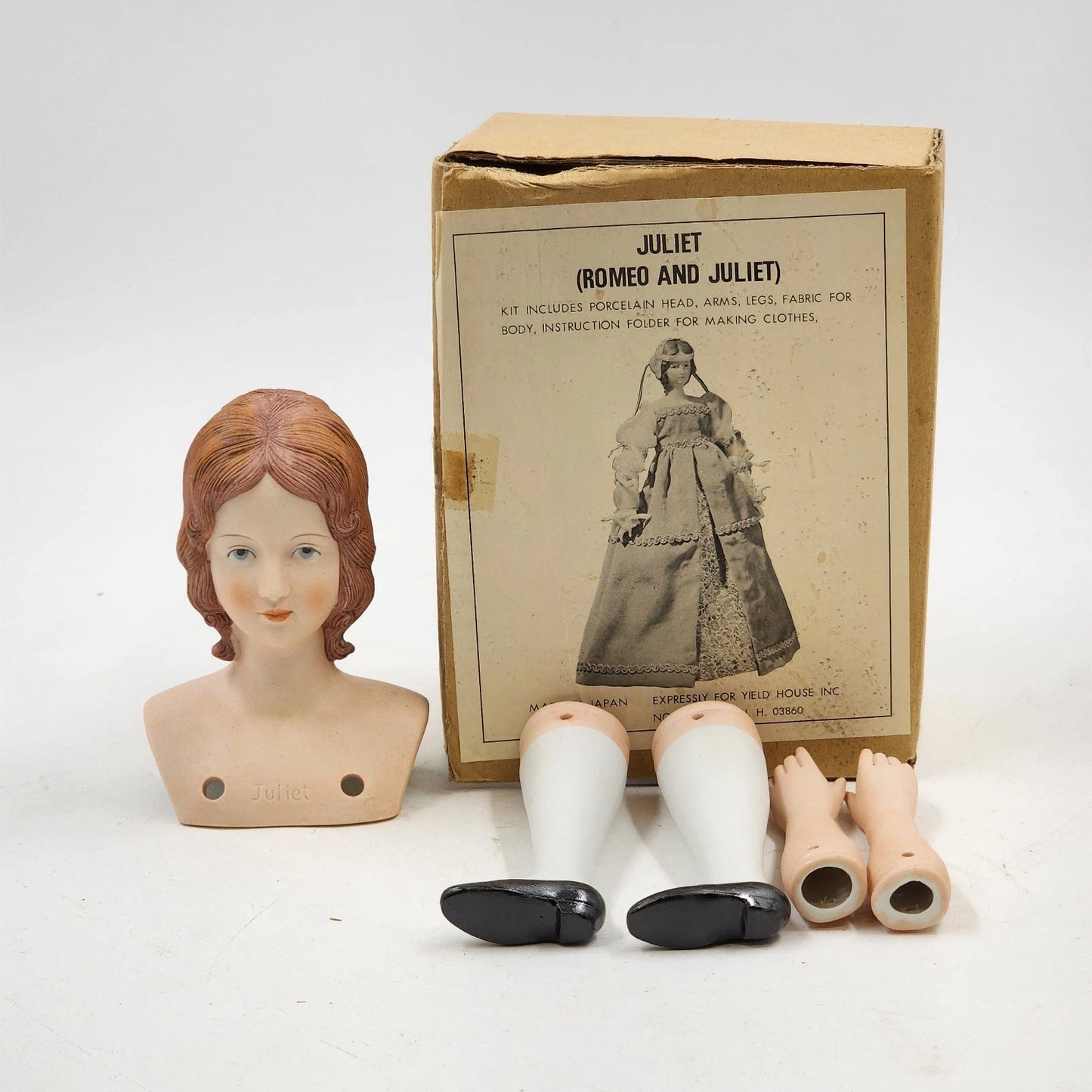 Juliet Bisque Doll Kit Yield House Includes Head Arms and Legs (Romeo & Juliet)