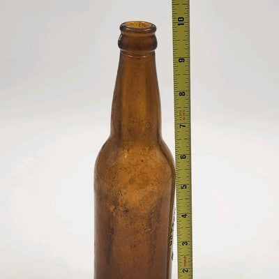 Consumers Brewery Co Newark OH Embossed Amber Beer Bottle 10" Vintage 1870s