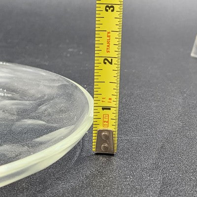 Pyrex Ovenware 8.5"x1" Clear Glass Lunch Plate Dimpled Thumbprint Design Vintage