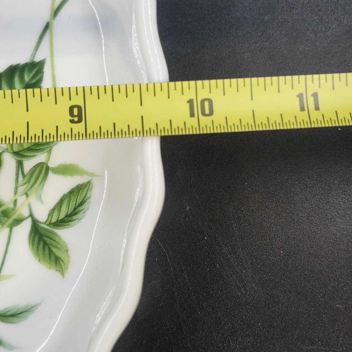 Christyneholm Rose Porcelain Quiche Tart Baking Pie Dish Fluted Edge Round China