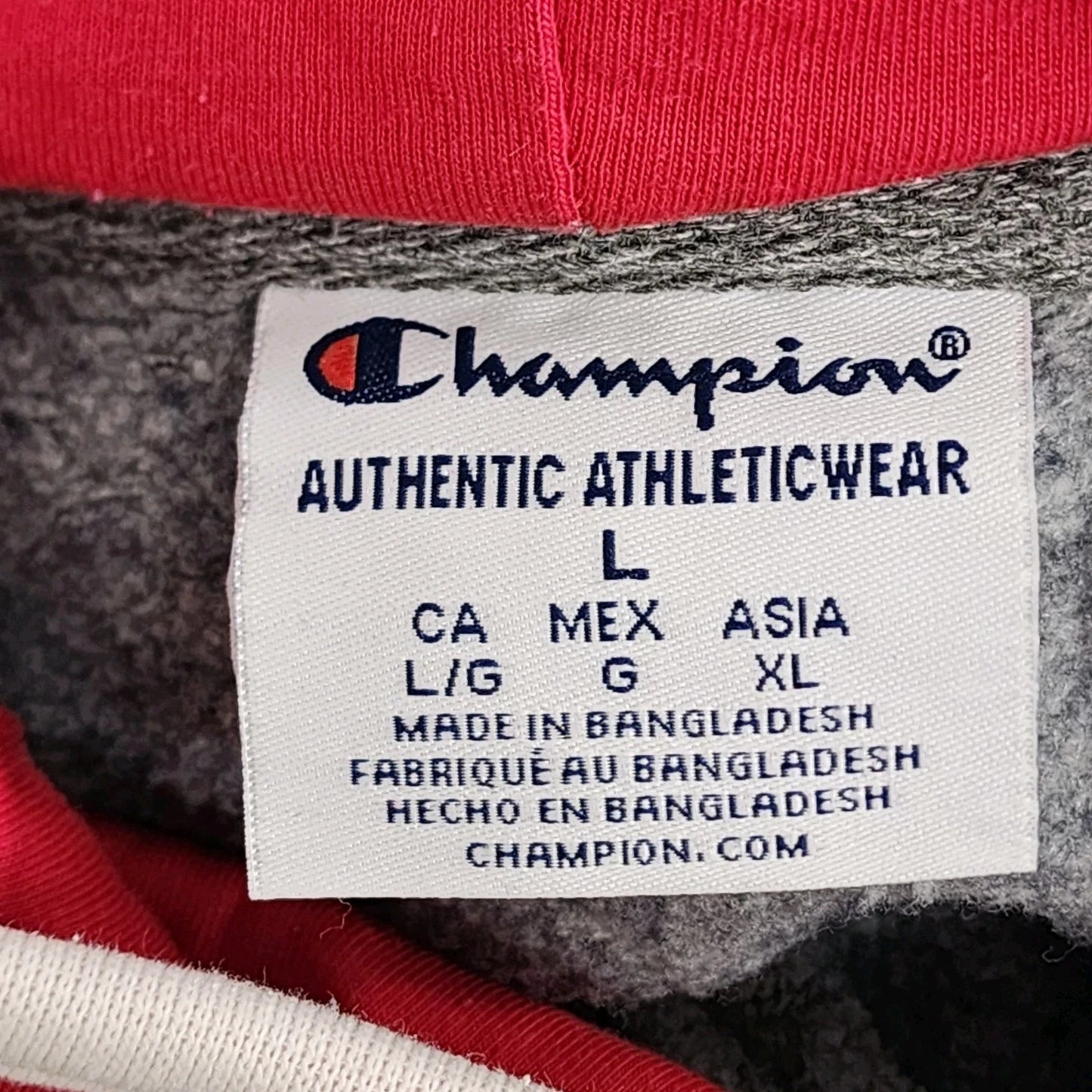 Champion OSU Buckeyes Gray Hoodie Sweatshirt Men's Large Embroidered Ohio State