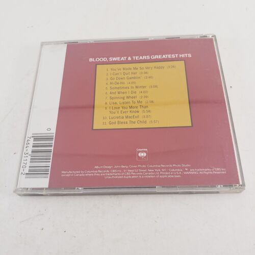 Blood Sweat and Tears Greatest Hits CD Columbia You've Made Me So Very Happy