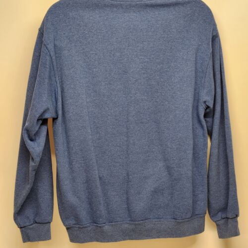 Sweatshirt Men's Large Fruit Of The Loom Long Sleeve Navy Blue Fleece Pullover