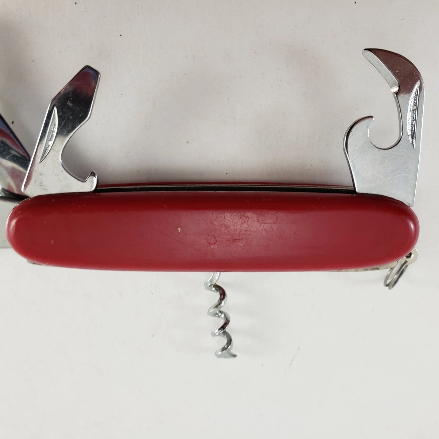 Red Multi-Blade Pocket Knife 5-in-1 Tool Stainless Steel 3¾"Base 2¼" Blade China
