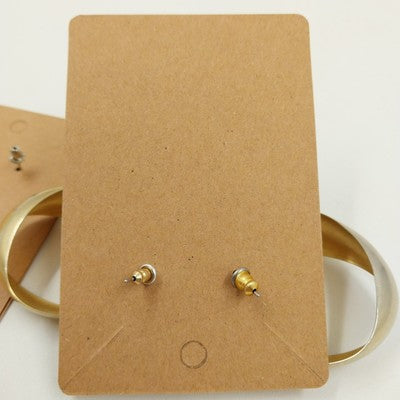 Set of Two Pair Large Gold Tone Pierced Earrings Chunky Hoop & Teardrop Shaped