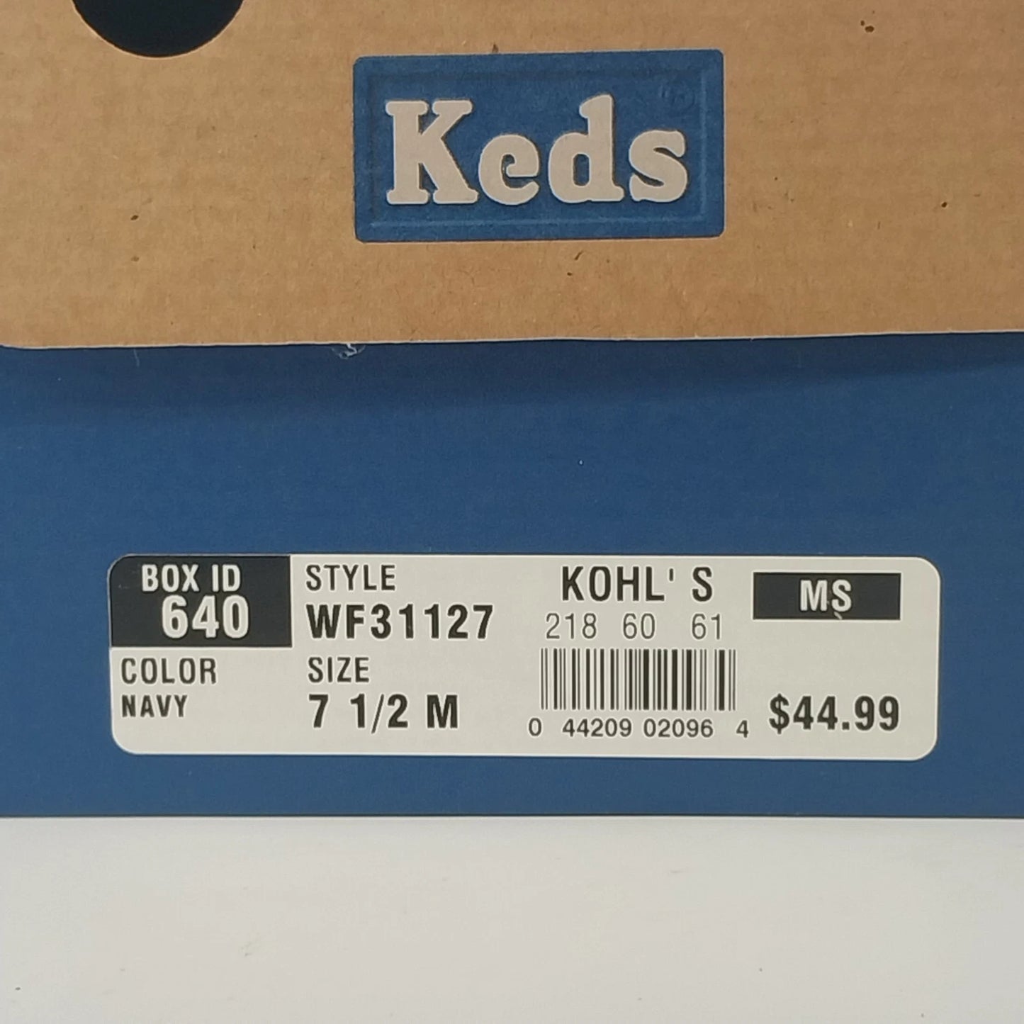 Keds Boat Shoes Plaid Canvas Red White Blue Women's 7.5 Sneakers Kohl's WF31127