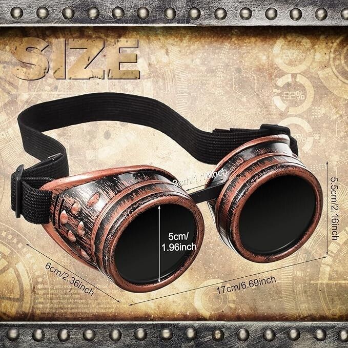10 Pc Retro Victorian Steampunk Goggles Glasses Sunglasses Punk Cosplay Costumes