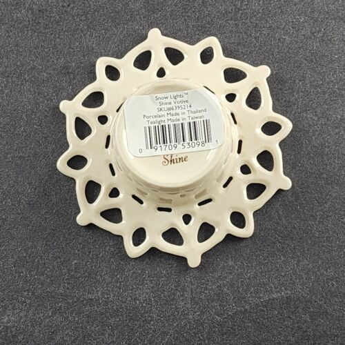 Lenox Snow Lights For the Holidays Shine Votive Tealight Holder New in Box