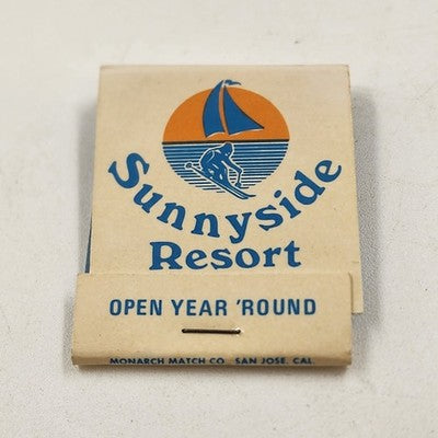 Sunnyside Resort Tahoe City Home of the Sailing Fleet Matchbook Cover Unused