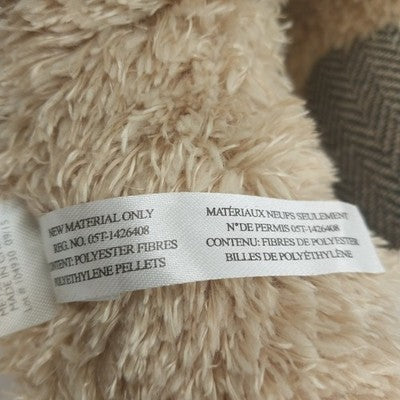 Barnsie in Barnes & Noble Plush Teddy Bear Tan Bow Tie 12" Stuffed Toy Animal