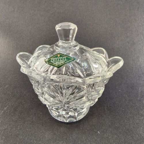 Shannon Crystal Sugar and Creamer Designs of Ireland 24% Lead Crystal Scalloped