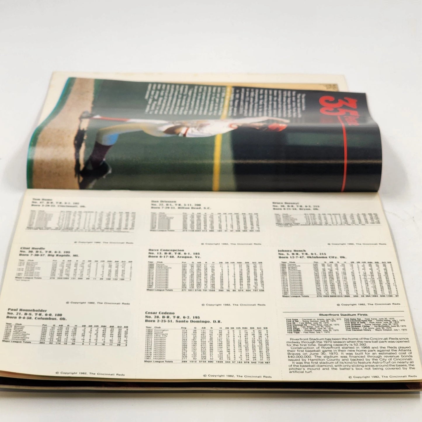 Cincinnati Reds 1982 Yearbook Program Official MLB VTG Magazine Cards Included