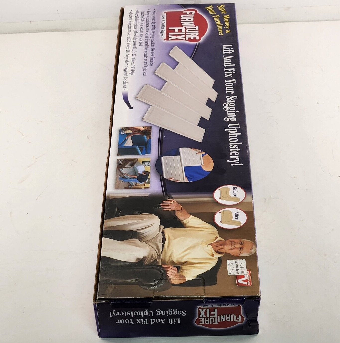 Furniture Fix Seat Cushion Support As Seen On TV Max 22"x28" Sofa Chair Saver