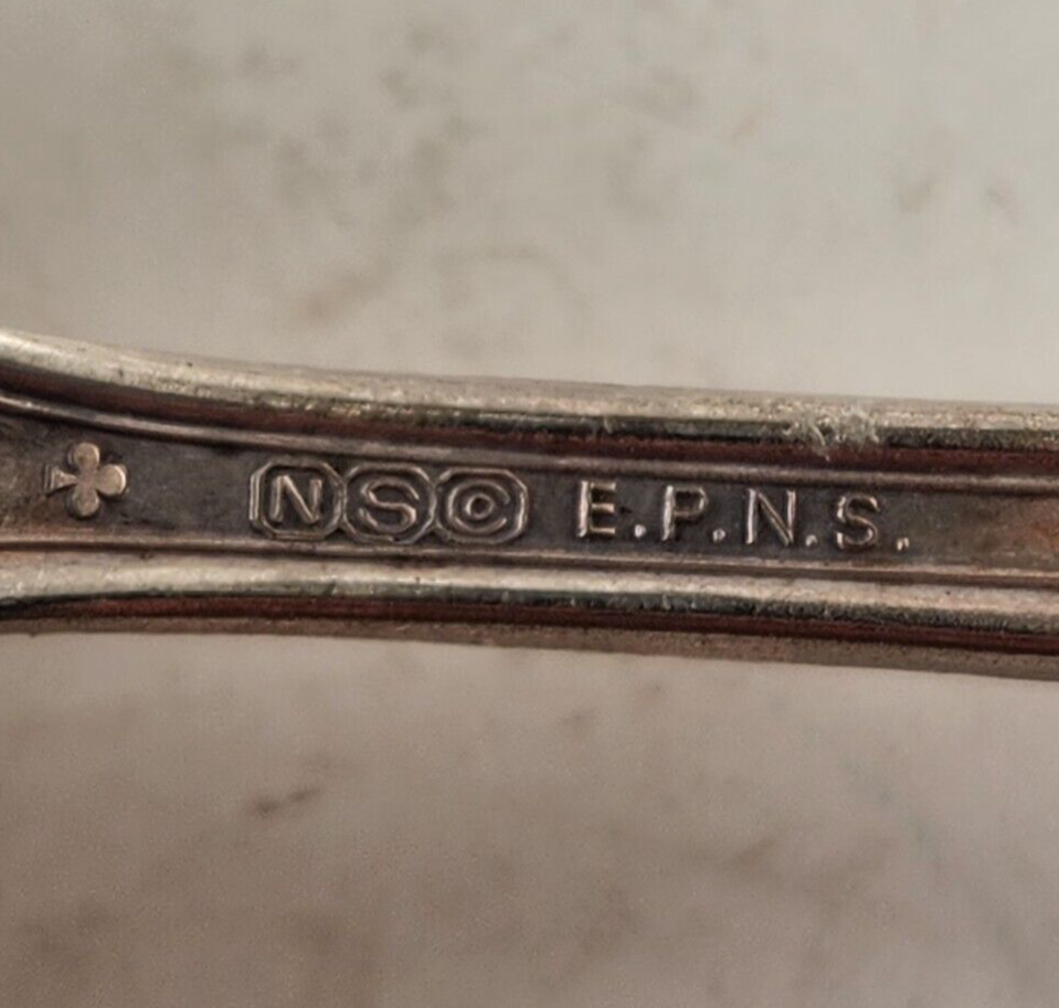3 Round Dinner Spoons Electroplated Nickel Silver Unbranded 5" Long