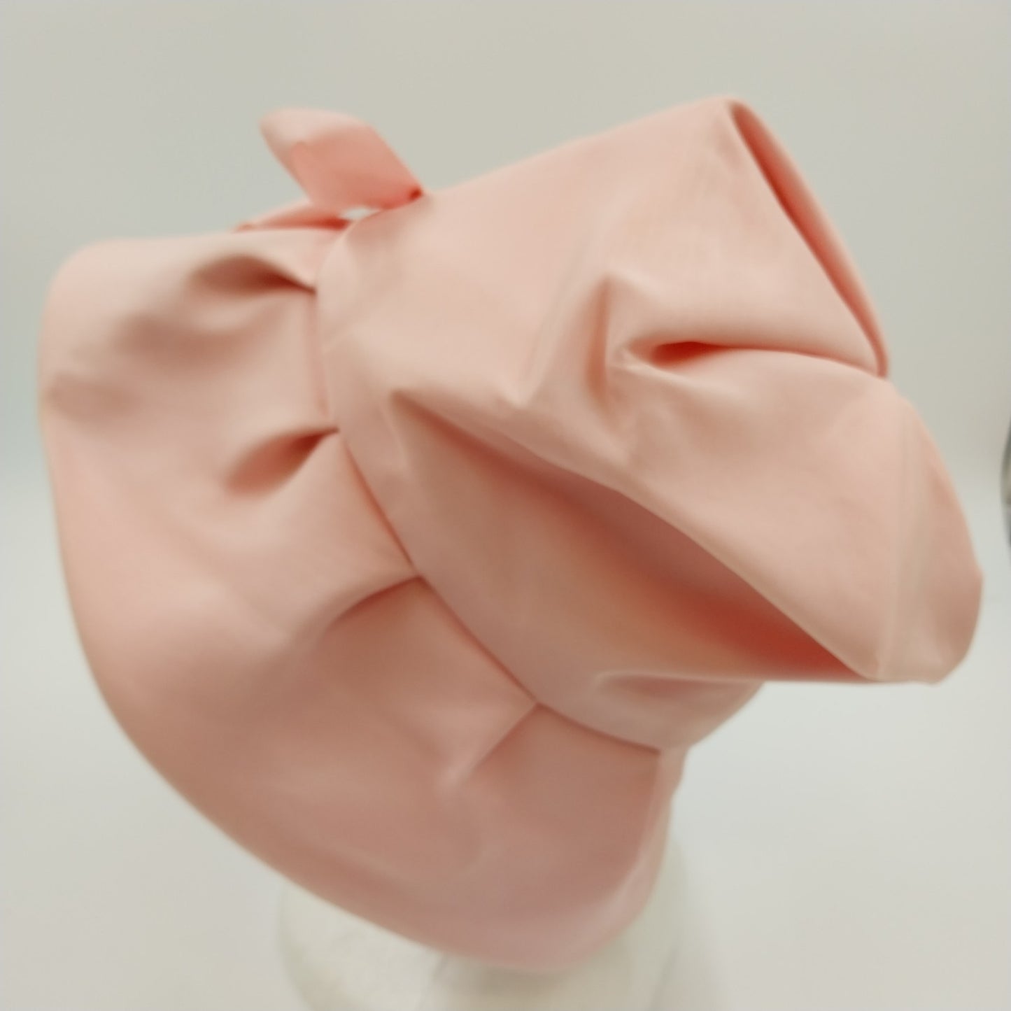 Union Made Women's Pale Pink Summer Sun Bucket Hat with Ribbon Bow USA