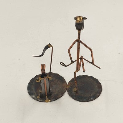Golfer Breaking Club Rock Creek Metal Craft Art Sculpture 4.5" Vintage
