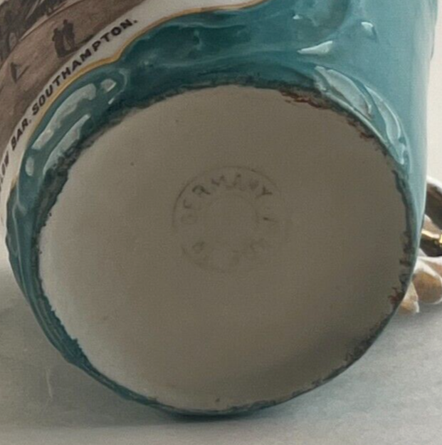 Vintage Porcelain Souvenir Tea Cup Southampton Below Bar Made in Germany 2.75"