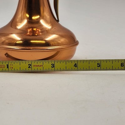 Lombard Copper Pitcher Made in England 6.5" Tall Decorative Jug Vase