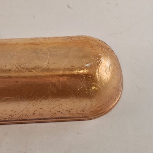Jeanette Glass Butter Dish Lid ONLY Louisiana Marigold Flora Gold Vintage