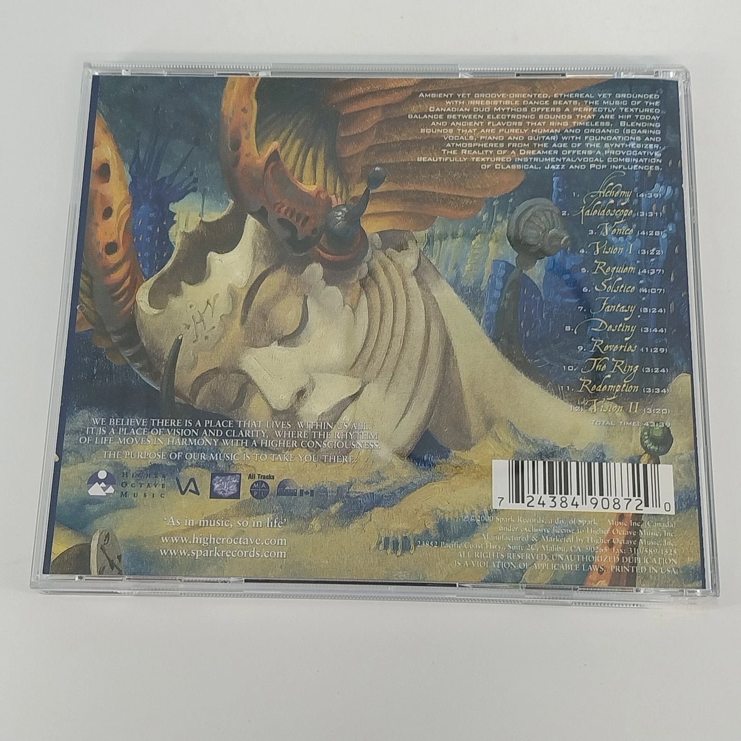 Mythos The Reality Of A Dreamer CD Higher Octave New Age Ambient Electronic 2000